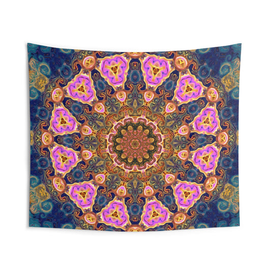 Wheel of a Fortune (pink jewels) - Indoor Wall Tapestry
