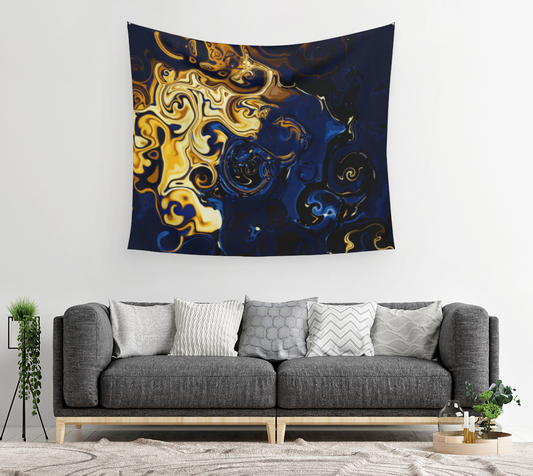Shiny Bed of Coins - Wall Tapestry (cotton sateen)