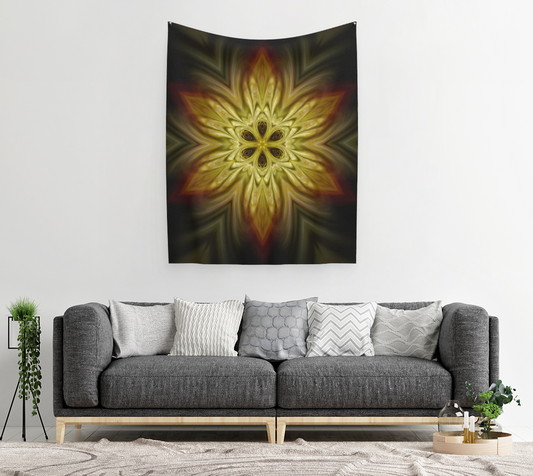 Shadow Burn Flower - Wall Tapestry (cotton sateen)