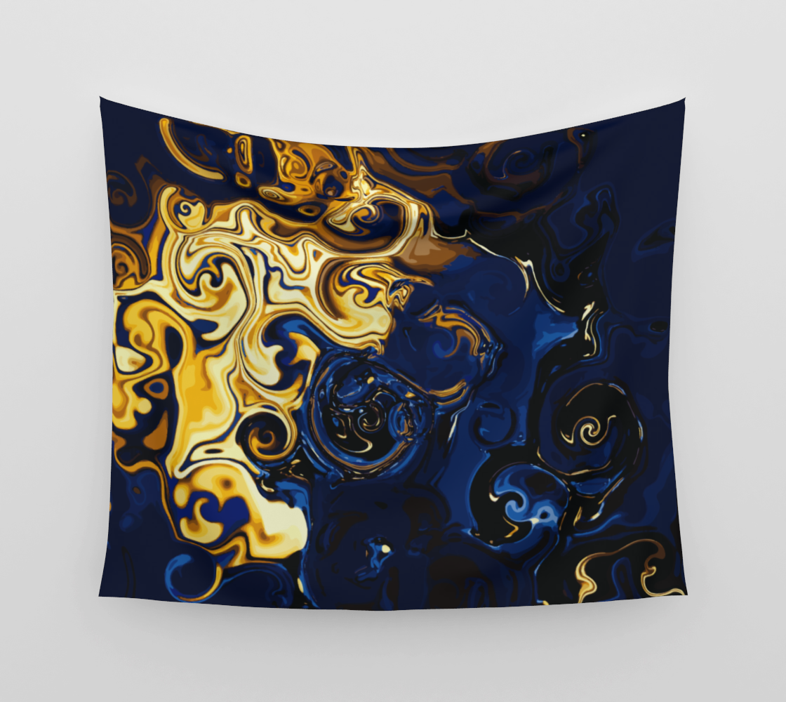 Shiny Bed of Coins - Wall Tapestry (cotton sateen)