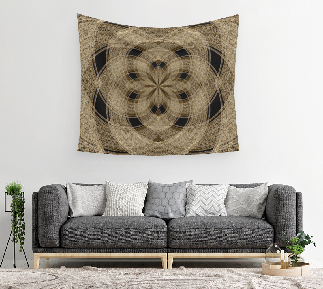 Golden Magic Dust Lotus - Wall Tapestry (cotton sateen)