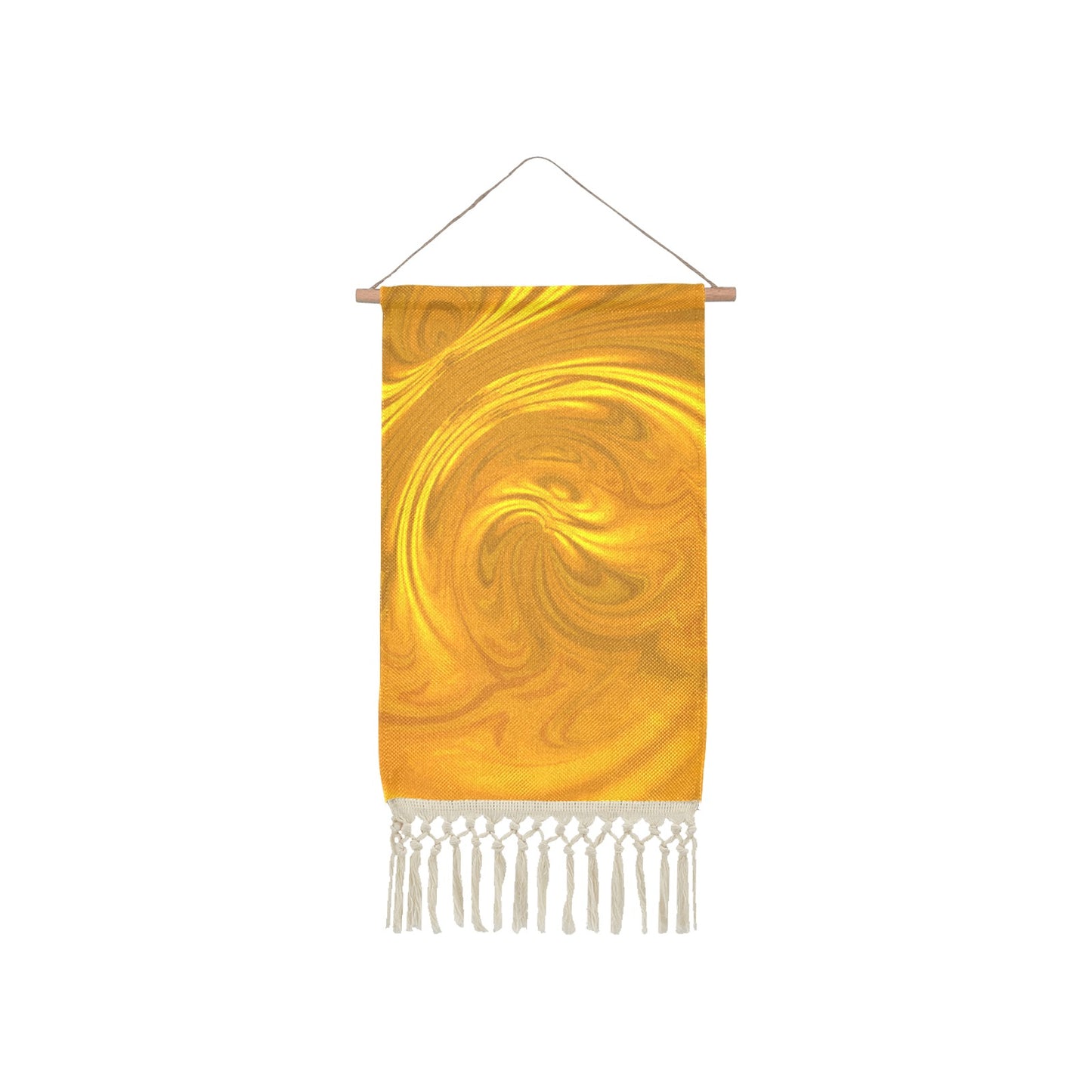 Golden Magma Fire Current - Linen Hanging Poster