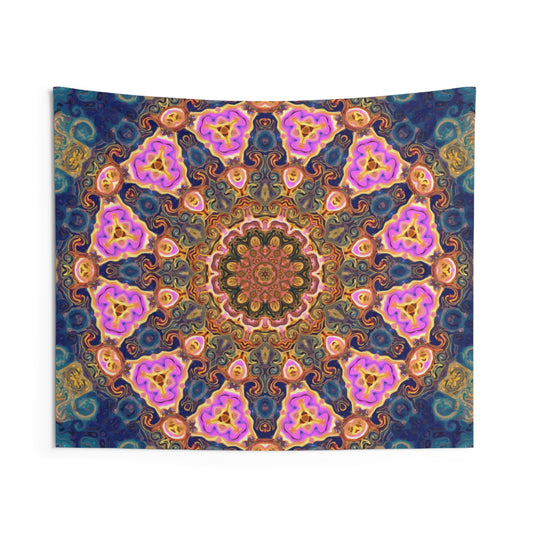 Wheel of a Fortune (pink jewels) - Indoor Wall Tapestry