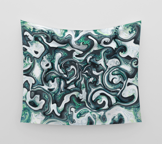 Liquid Crystal & Concrete - Wall Tapestry (cotton sateen)
