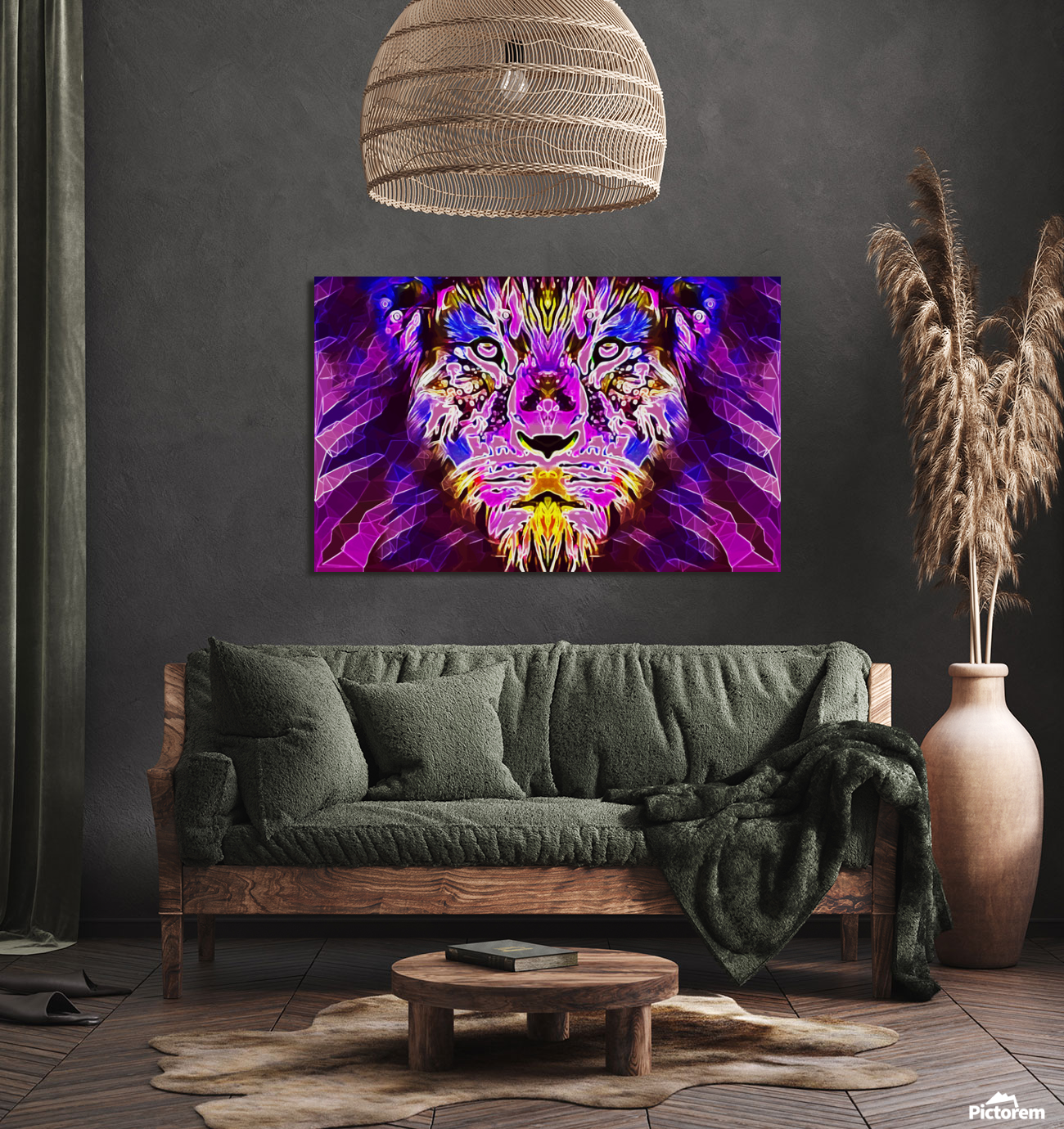 Neon Pearl Lioness - Fine Art Wall Print