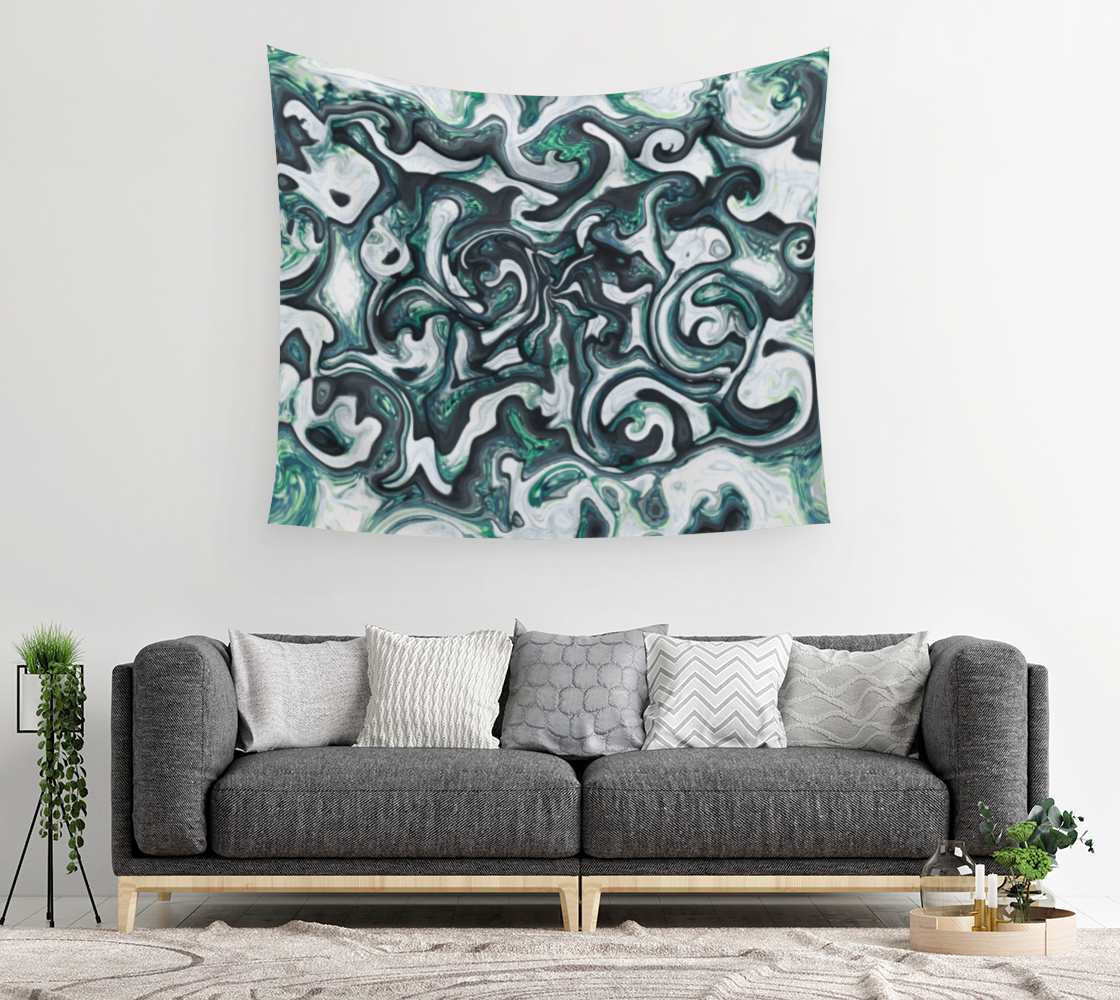 Liquid Crystal & Concrete - Wall Tapestry (cotton sateen)