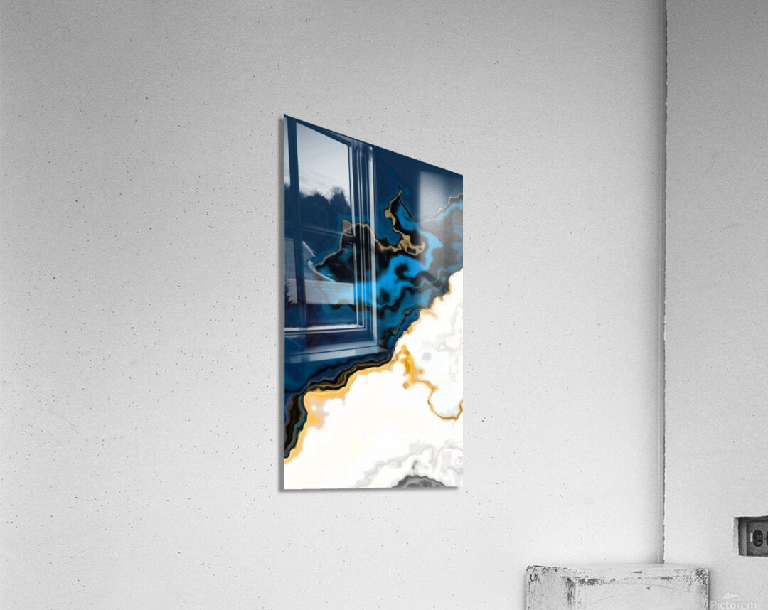 Sapphire Emerald Marble Sea Coast - Fine Art Wall Print