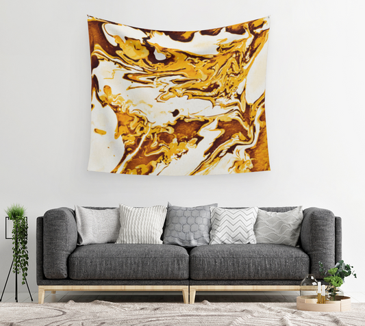 Crushed Orange - Wall Tapestry (cotton sateen)