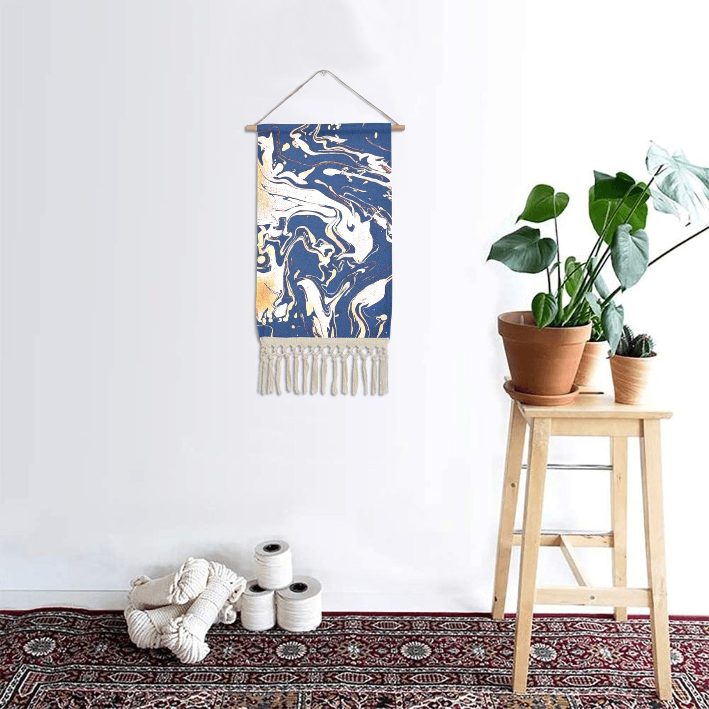 Blue Love - Linen Hanging Poster
