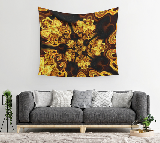 Gold Tires - Wall Tapestry (cotton sateen)