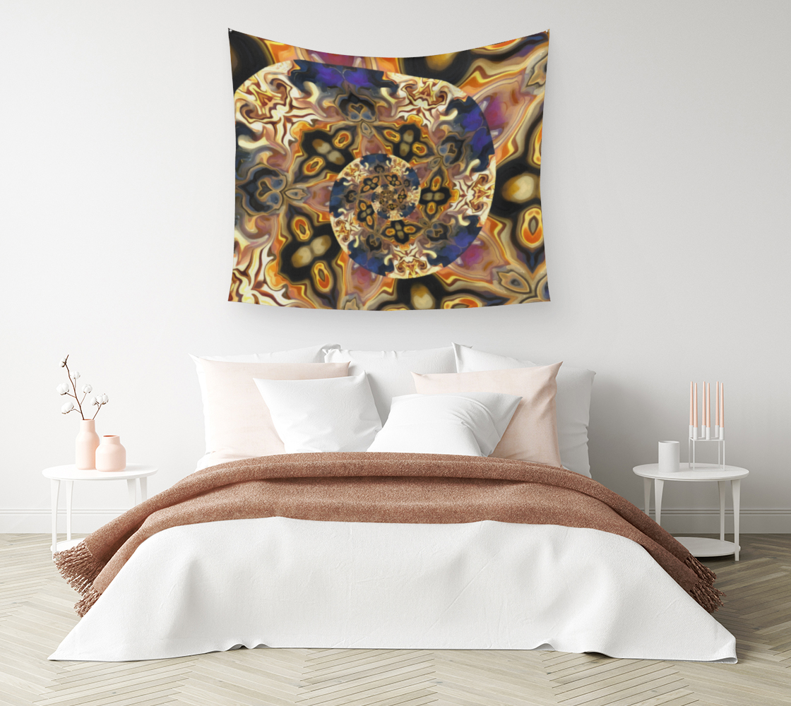 Indigo Flame Viper - Wall Tapestry (cotton sateen)