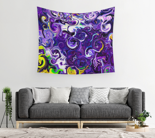 Purple Sunset Bay - Wall Tapestry (cotton sateen)