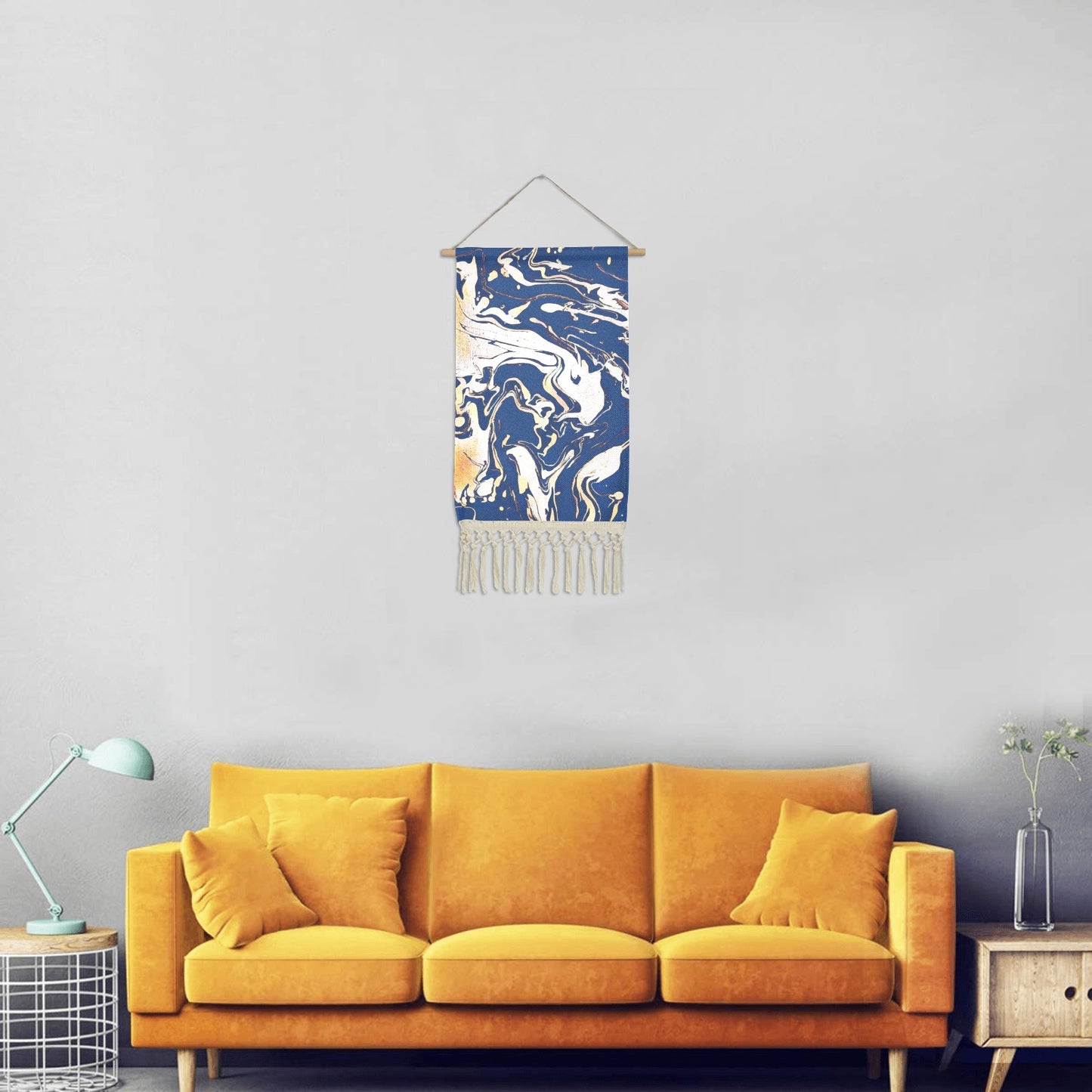 Blue Love - Linen Hanging Poster