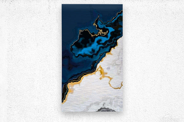 Sapphire Emerald Marble Sea Coast - Fine Art Wall Print
