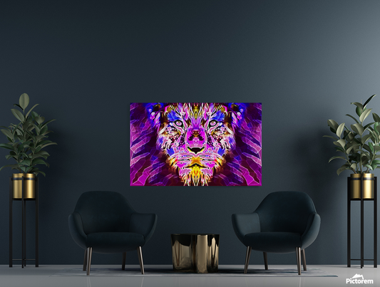 Neon Pearl Lioness - Fine Art Wall Print