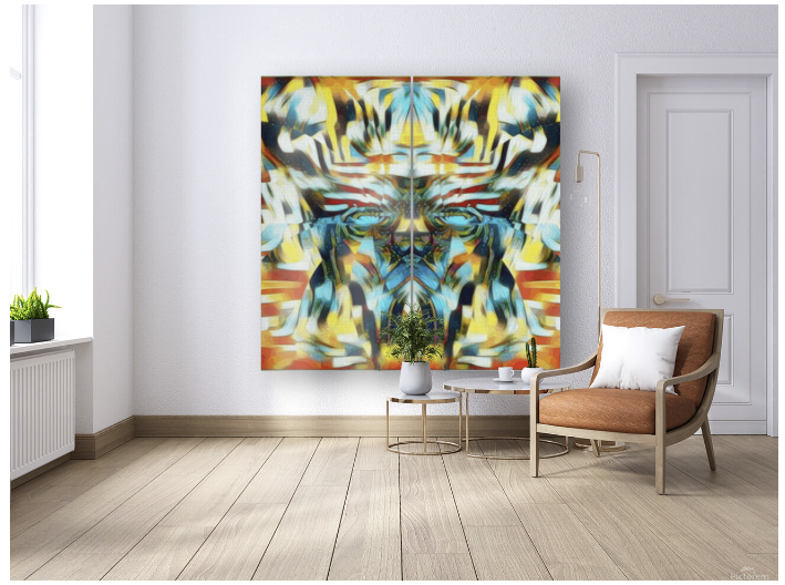 Sacred Light Wave Mask - Fine Art Wall Print