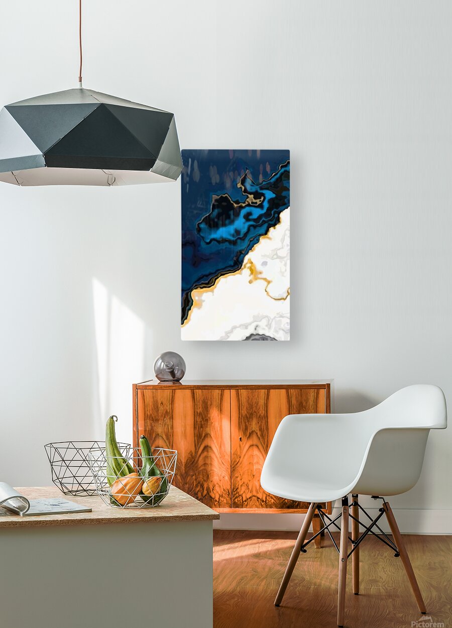 Sapphire Emerald Marble Sea Coast - Fine Art Wall Print