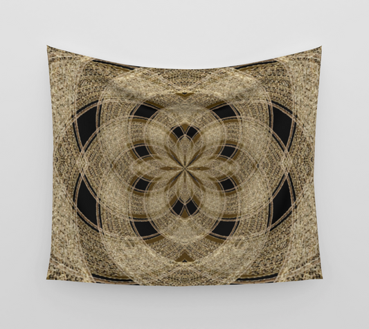 Golden Magic Dust Lotus - Wall Tapestry (cotton sateen)