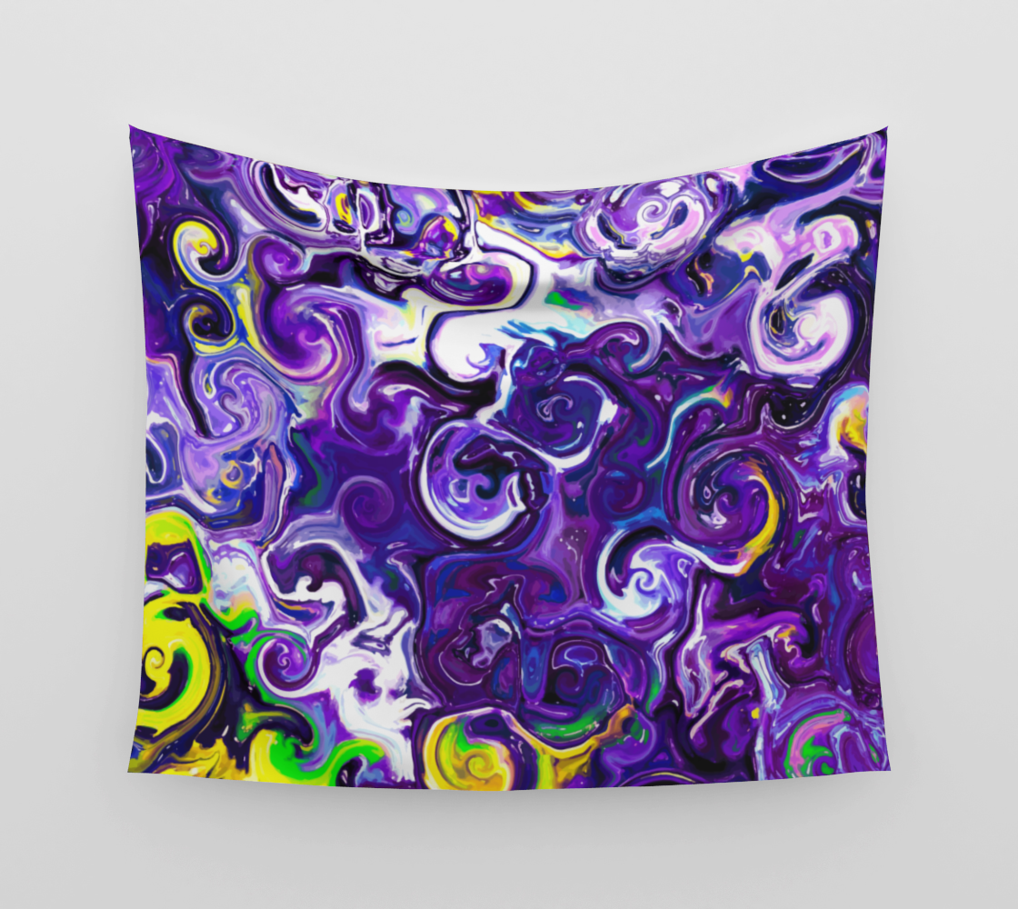 Purple Sunset Bay - Wall Tapestry (cotton sateen)
