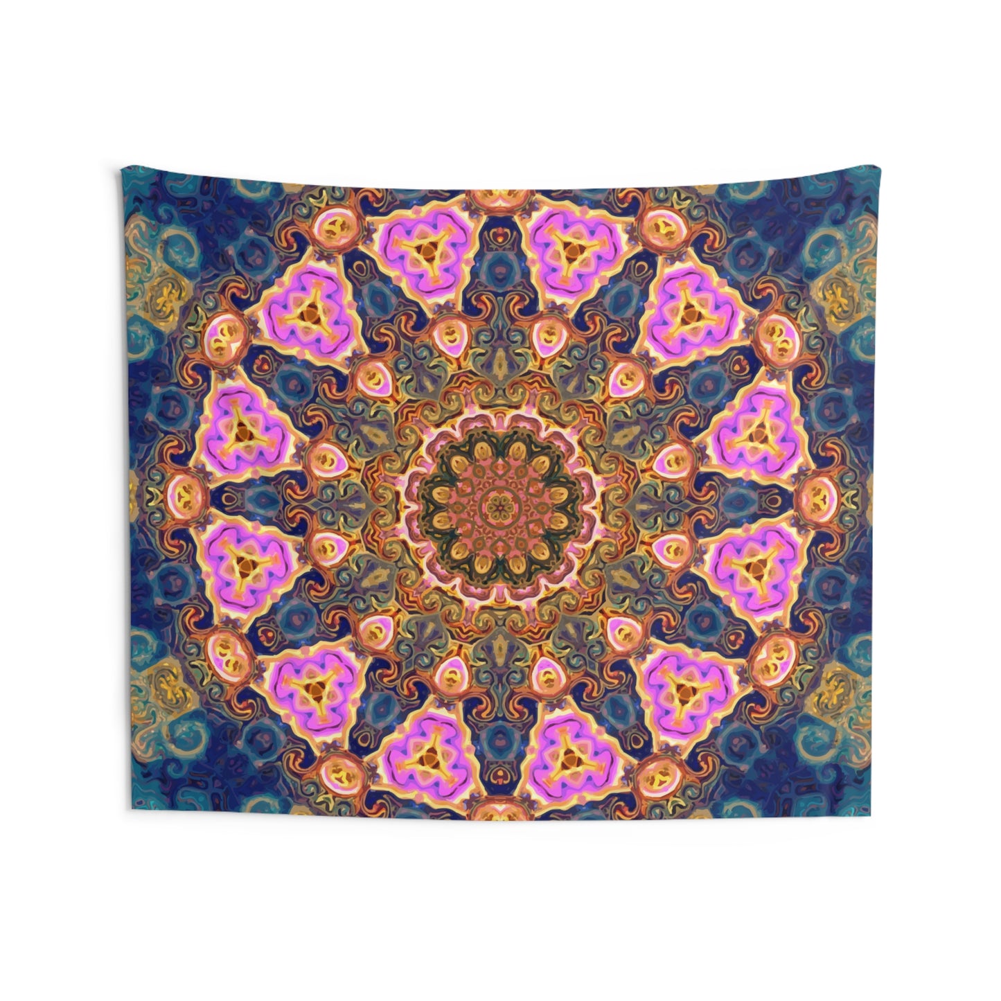 Wheel of a Fortune (pink jewels) - Indoor Wall Tapestry