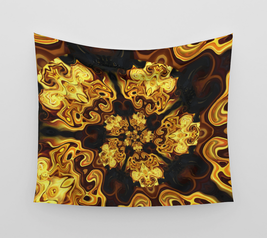 Gold Tires - Wall Tapestry (cotton sateen)
