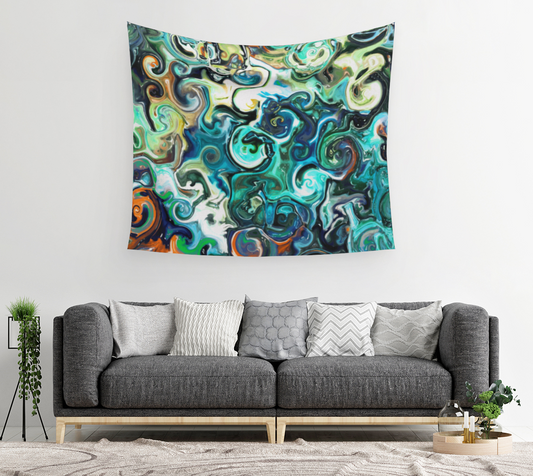 Fresh Jungle Waterfall - Wall Tapestry (cotton sateeen)