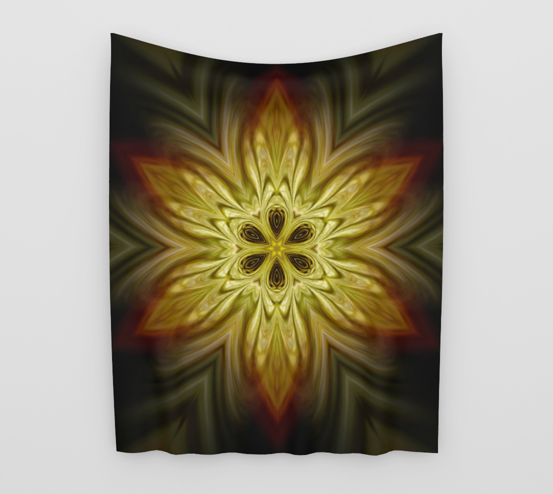 Shadow Burn Flower - Wall Tapestry (cotton sateen)