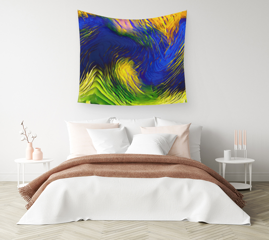 Airplane Hills and Valleys - Wall Tapestry (cotton sateen)