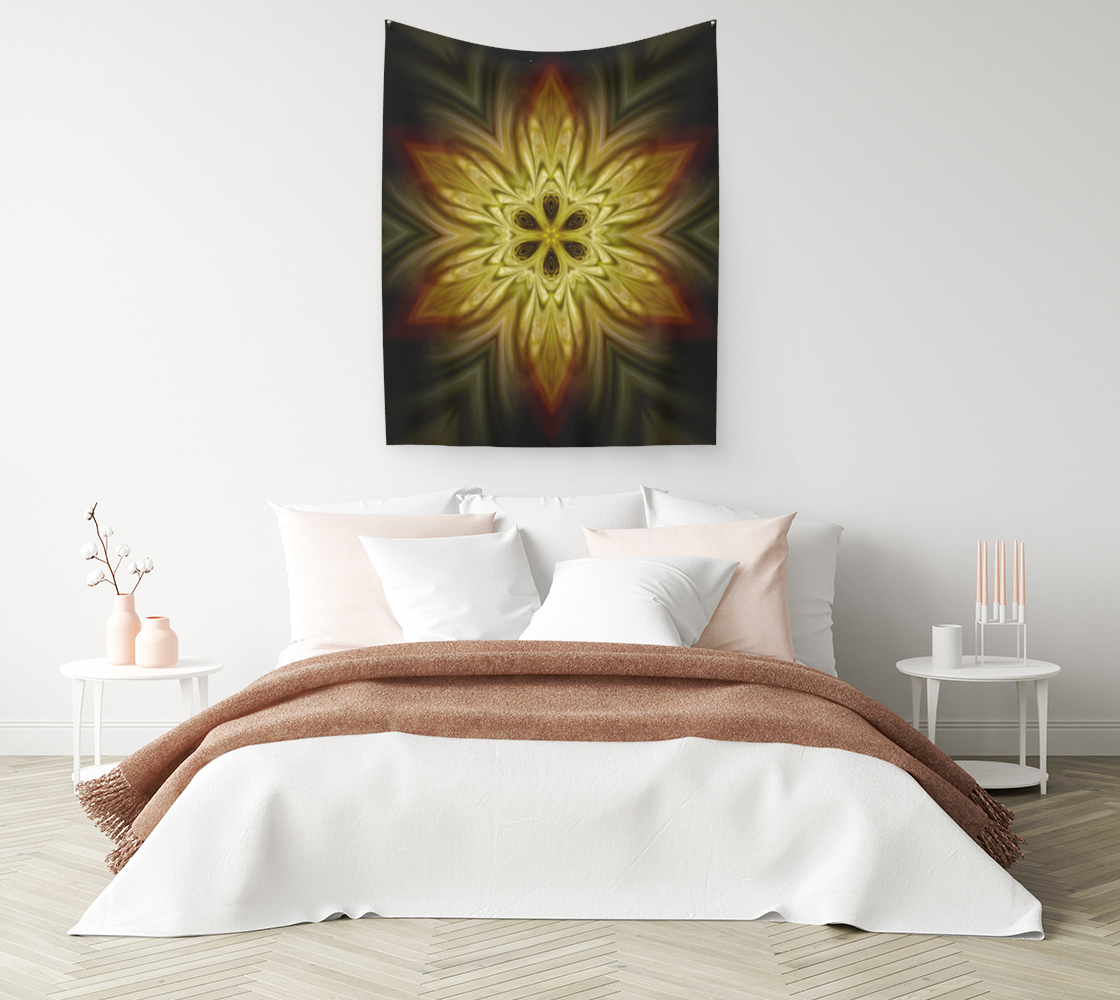 Shadow Burn Flower - Wall Tapestry (cotton sateen)