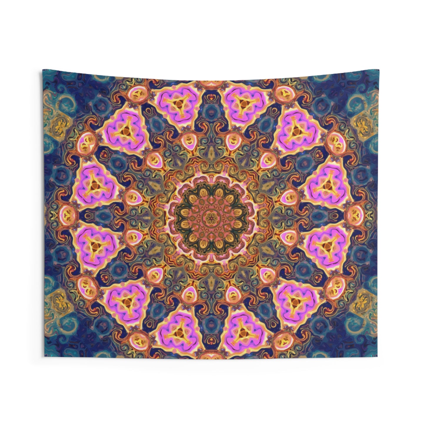 Wheel of a Fortune (pink jewels) - Indoor Wall Tapestry