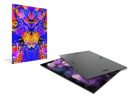 Blue Dragon (guardian of the flame) - Flush Mounted HD Metal Print - 24x30 inches
