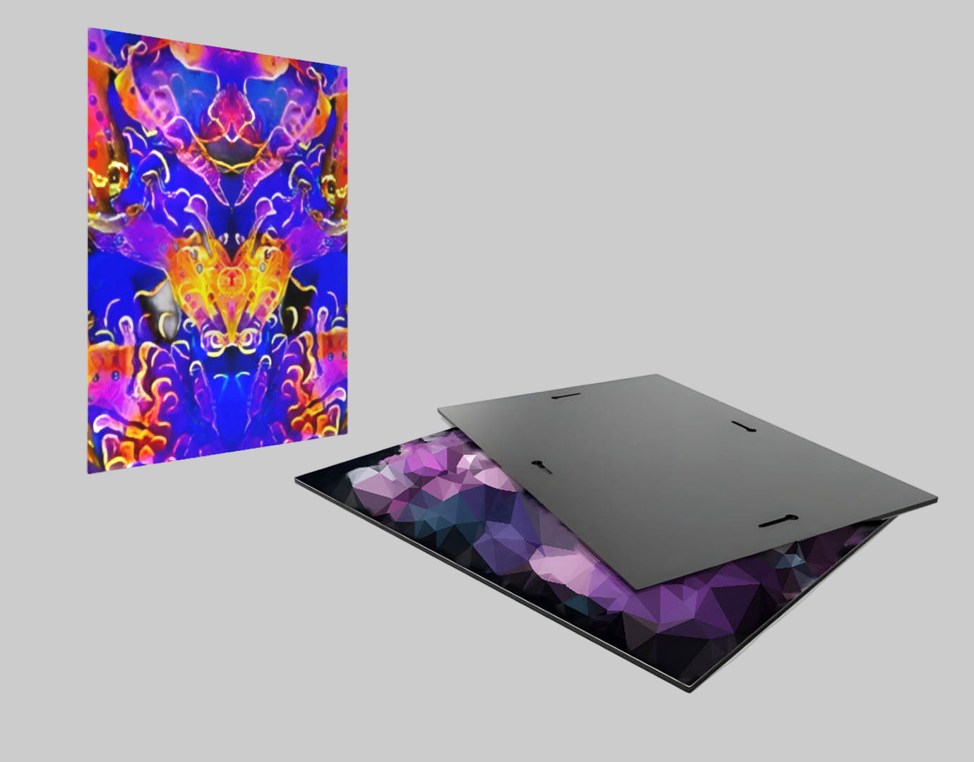 Blue Dragon (guardian of the flame) - Flush Mounted HD Metal Print - 24x30 inches