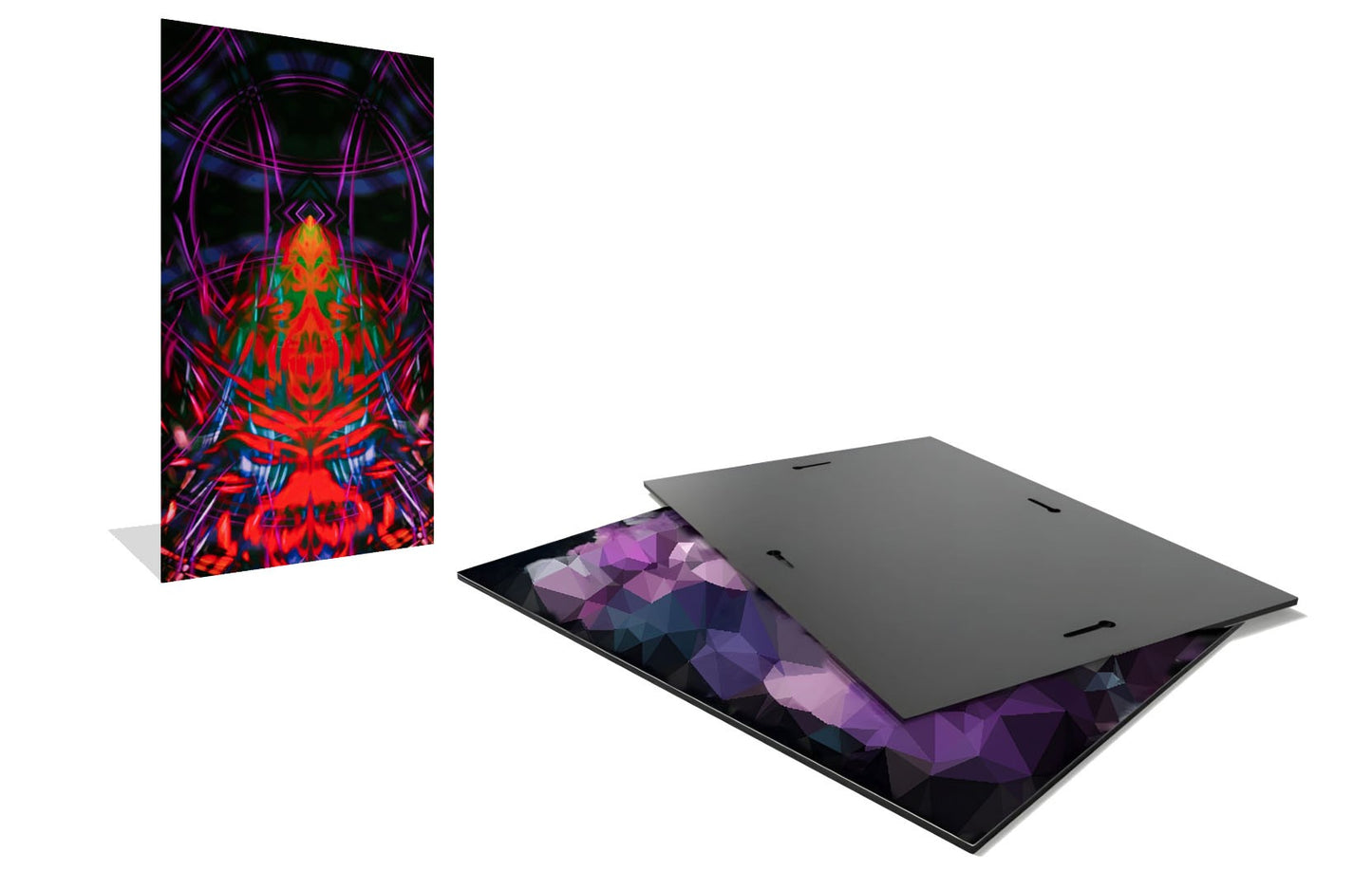 The Eyes of Fire (emerging from the fire) - Flush Mounted HD Metal Print - 24x40 inches