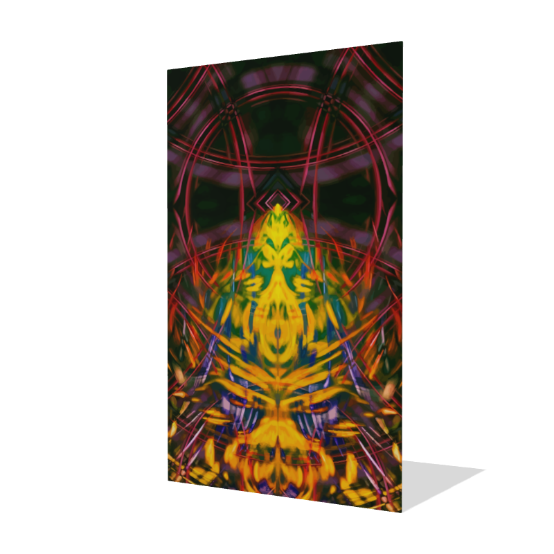 The Eyes of Fire (parts of recognition) - Flush Mounted HD Metal Print - 24x40 inches