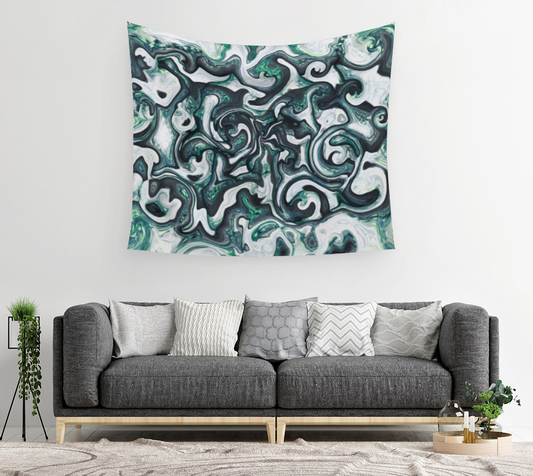 Liquid Crystal & Concrete - Wall Tapestry (cotton sateen)