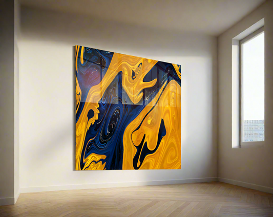 Melted Gold with Smeared Cobalt - Fine Art Wall Print