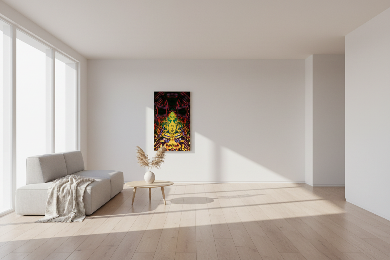 The Eyes of Fire (parts of recognition) - Flush Mounted HD Metal Print - 24x40 inches