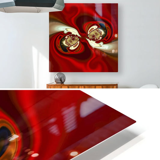 Crimson Cream Swirl  - Fine Art Wall Print