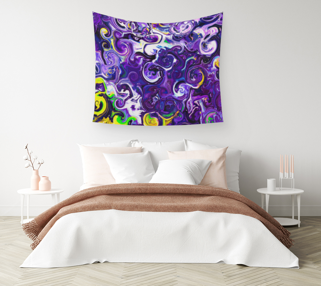Purple Sunset Bay - Wall Tapestry (cotton sateen)
