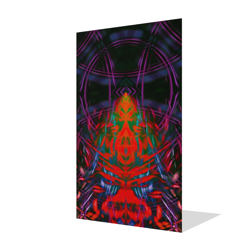 The Eyes of Fire (emerging from the fire) - Flush Mounted HD Metal Print - 24x40 inches