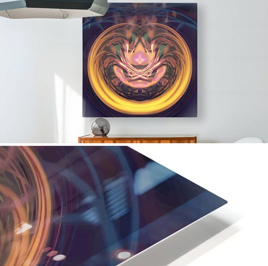 Glowing Star Burst Lotus - Fine Art Wall Print