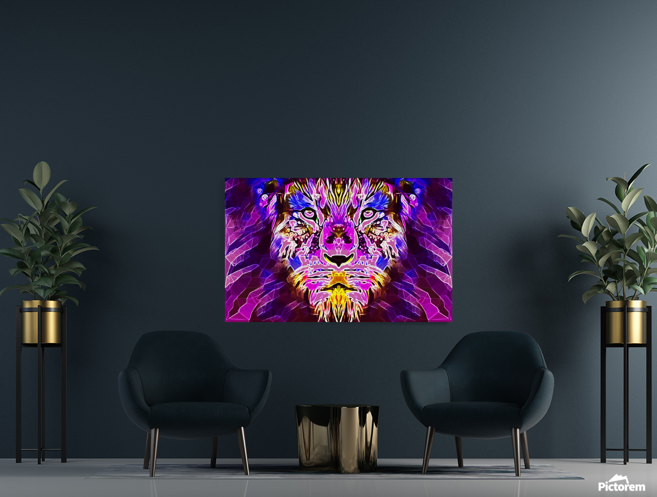 Neon Pearl Lioness - Fine Art Wall Print