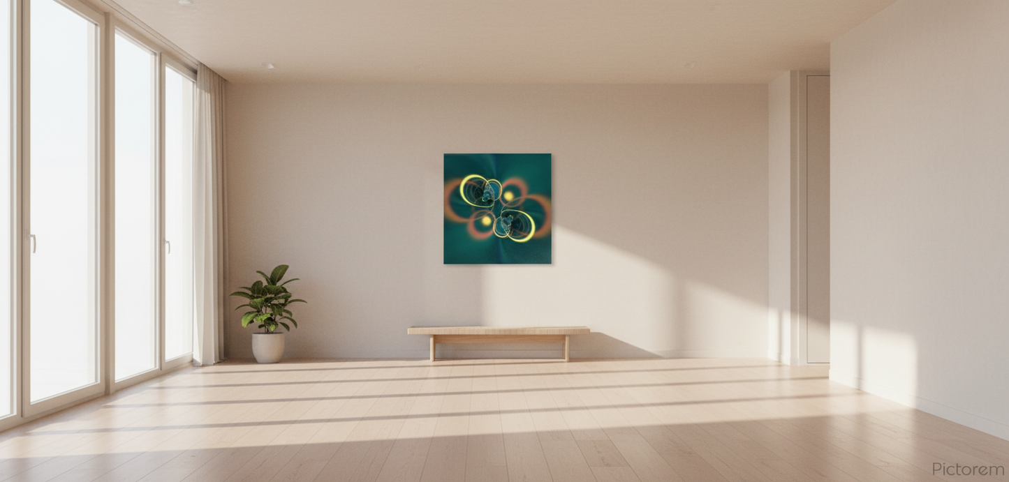 Neon Sea Rings - Fine Art Wall Print